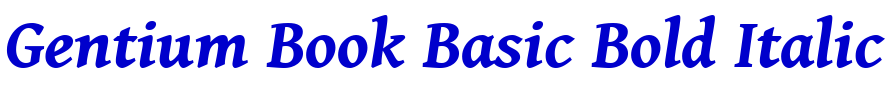 Gentium Book Basic Bold Italic font